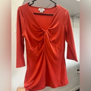 Chaus Vibrant Orange Blouse